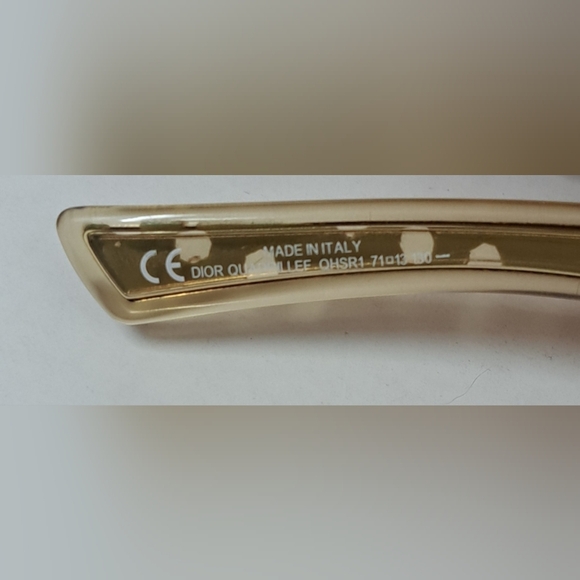 Dior Women's Sunglasses Quadrillee Brown Gold Vintage Y2K OHSR1 71-13-130 - Picture 5 of 16